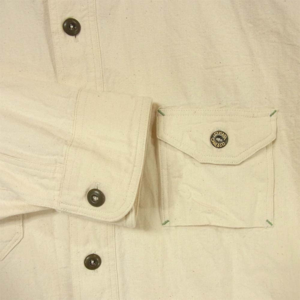 SUGAR CANE シュガーケーン SC26758 長袖 コットン シャツ 日本製 オフホワイト系 M【中古】