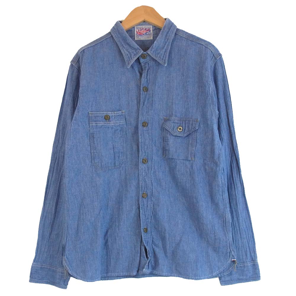 SUGAR CANE シュガーケーン SC25355 長袖 デニム シャツ インディゴブルー系 M【中古】