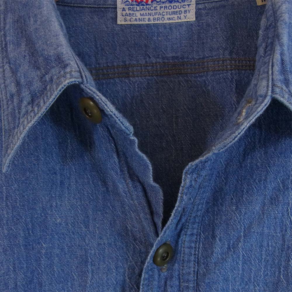 SUGAR CANE シュガーケーン SC25355 長袖 デニム シャツ インディゴブルー系 M【中古】