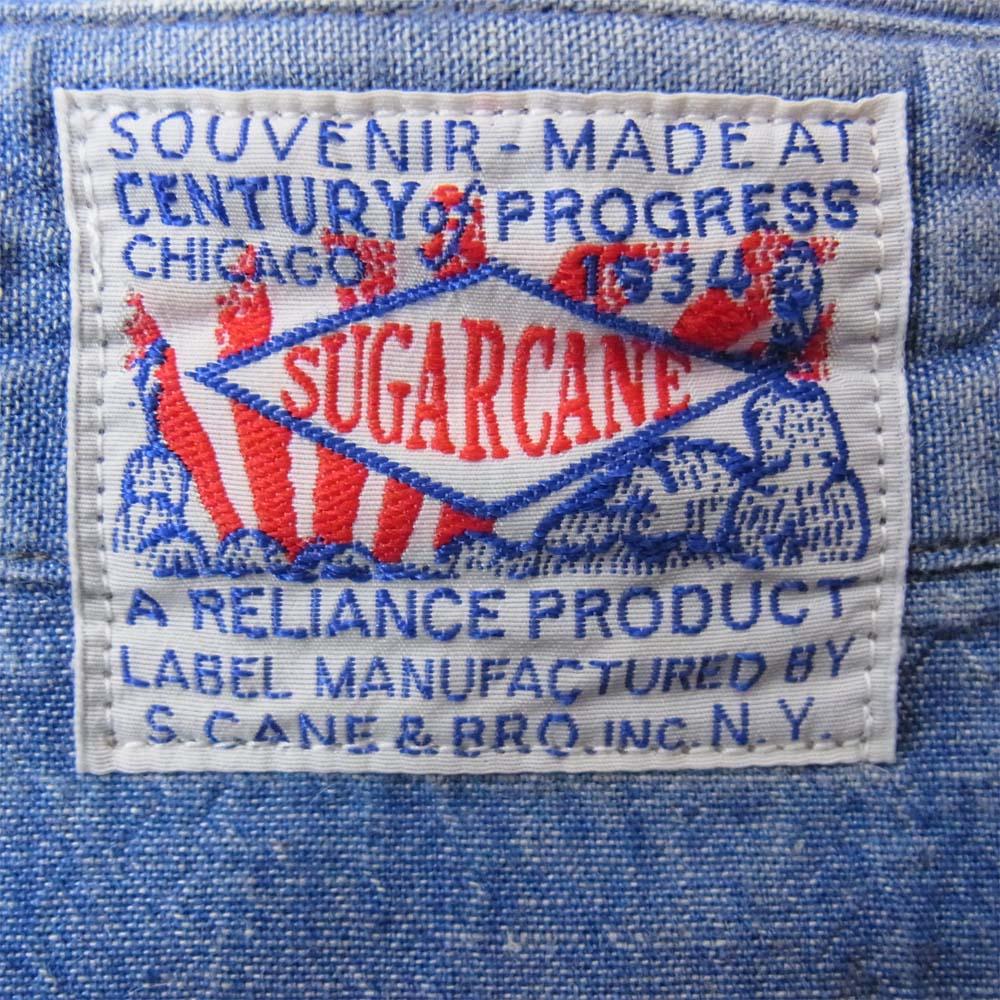 SUGAR CANE シュガーケーン SC25355 長袖 デニム シャツ インディゴブルー系 M【中古】