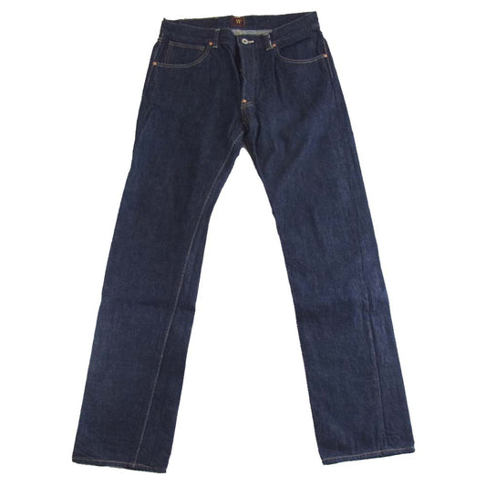 WAREHOUSE ウエアハウス 革パッチ セルビッチ デニム パンツ インディゴブルー系 32【中古】
