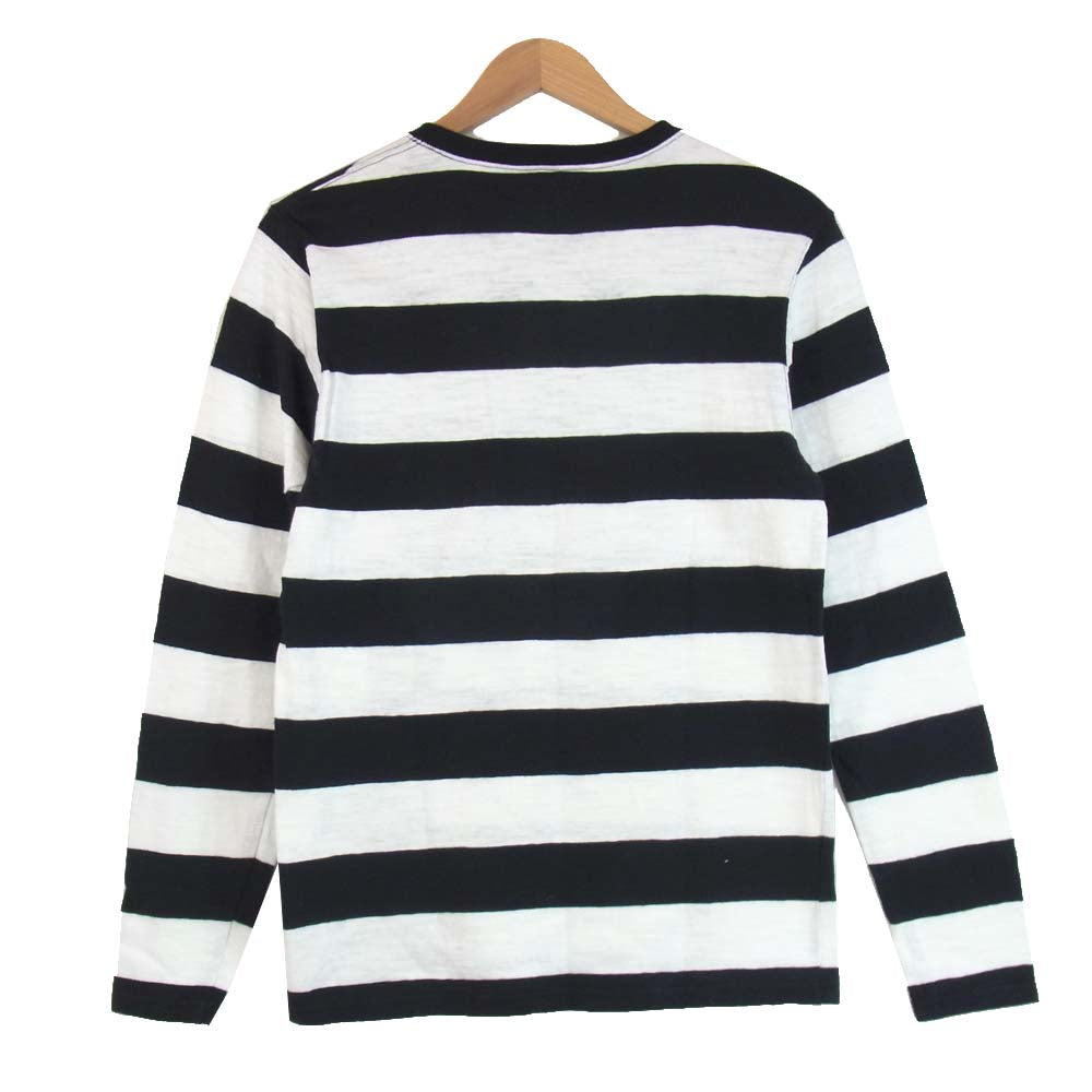 The REAL McCOY'S ザリアルマッコイズ BUCO ブコ ボーダー ロンT Tシャツ 黒×白 M【中古】