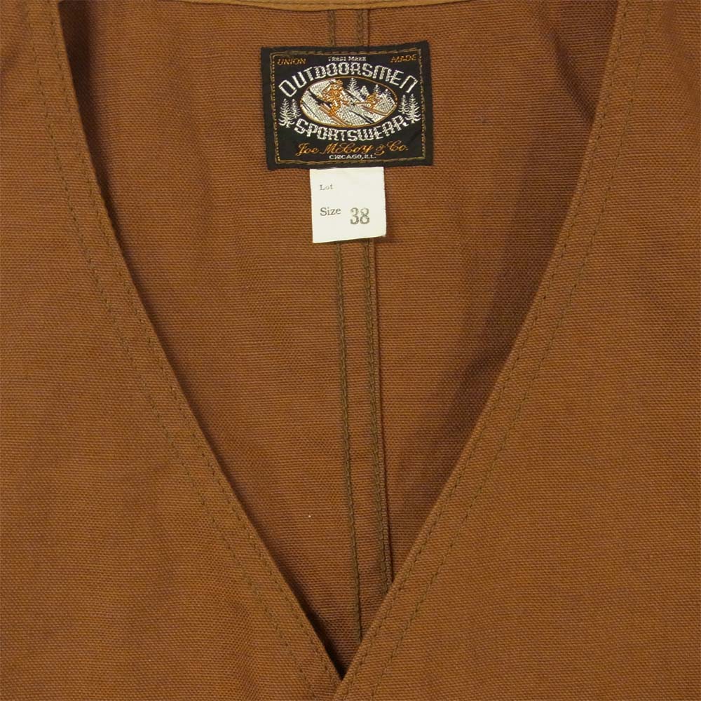 The REAL McCOY'S ザリアルマッコイズ Joe McCOY ジョーマッコイ OUTDOORSMEN ワーク ベスト ブラウン系 38【中古】