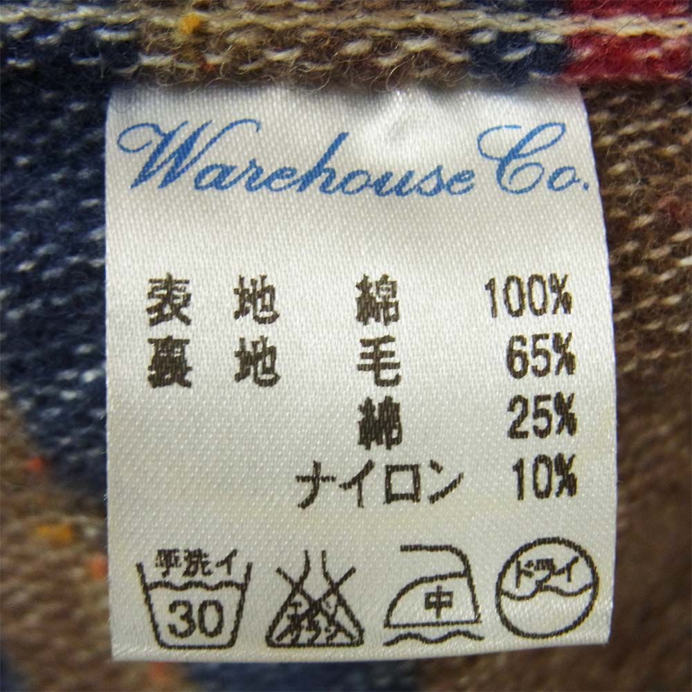 WAREHOUSE ウエアハウス ブランケット デニム カバーオール ジャケット インディゴブルー系 38【中古】