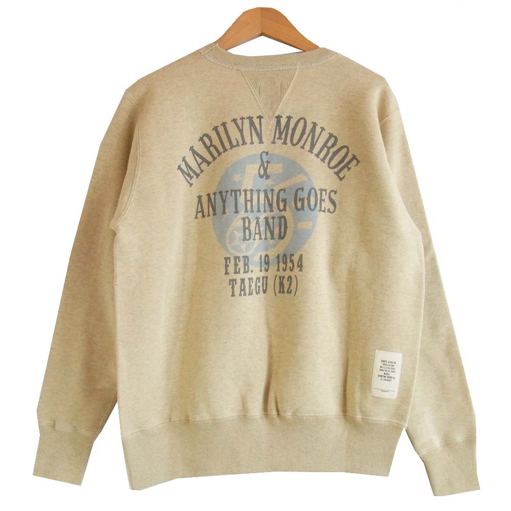 TOY'S McCOY トイズマッコイ McHill マックヒル 両V マリリンモンロー スウェット シャツ ベージュ系 38【中古】