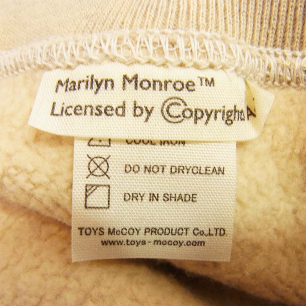 TOY'S McCOY トイズマッコイ McHill マックヒル 両V マリリンモンロー スウェット シャツ ベージュ系 38【中古】