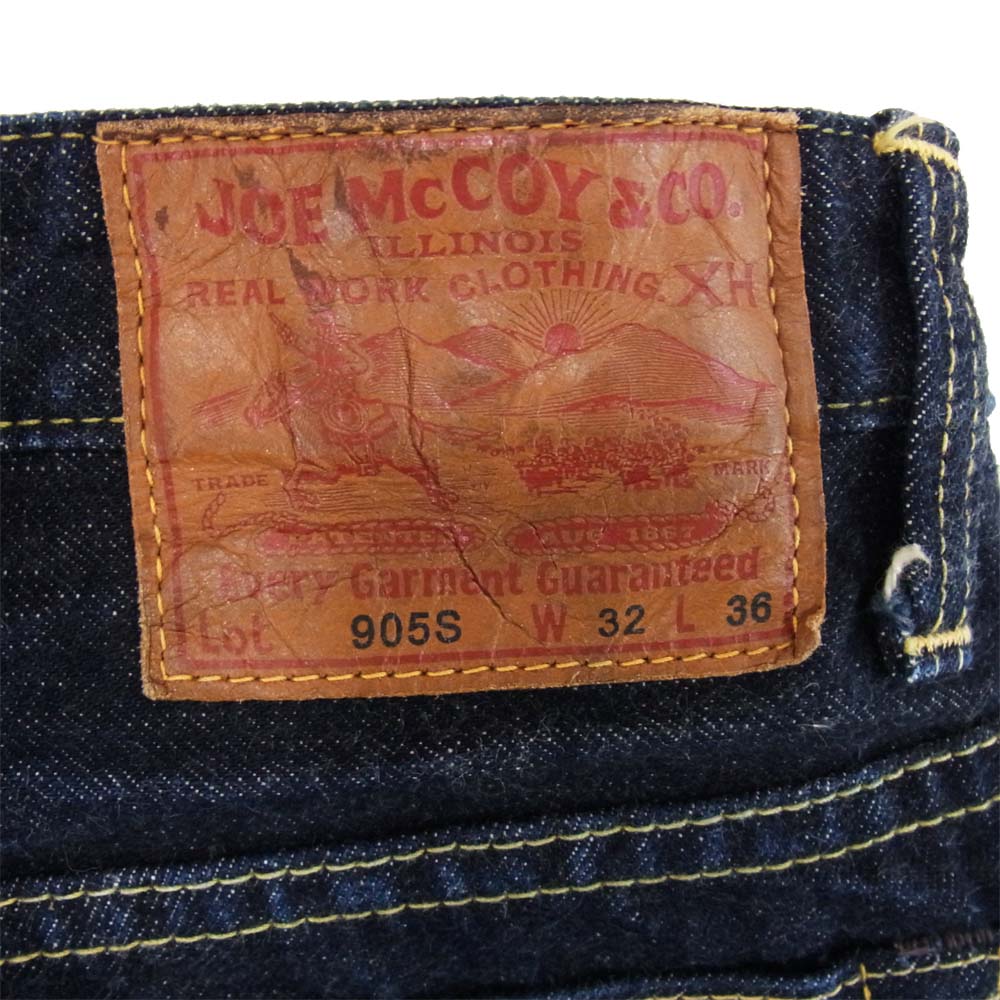 The REAL McCOY'S ザリアルマッコイズ Joe McCOY ジョーマッコイ 905S スタンダード ストレート デニムパンツ インディゴブルー系 32【中古】