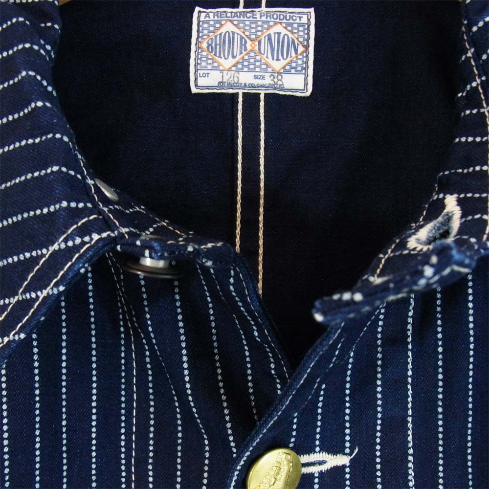 The REAL McCOY'S ザリアルマッコイズ Joe McCOY ジョーマッコイ ウォバッシュ カバーオール ジャケット インディゴブルー系 38【美品】【中古】