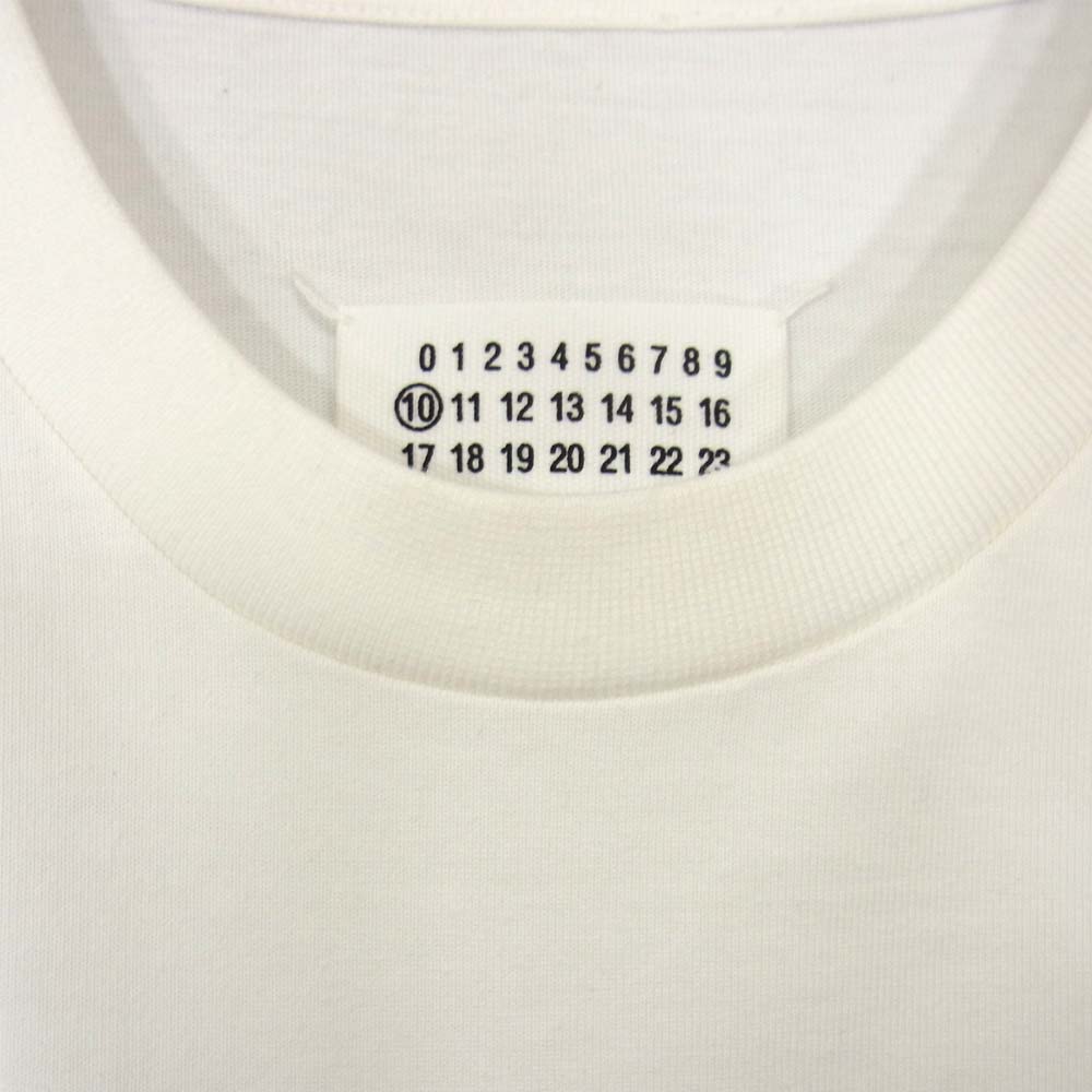 MAISON MARGIELA メゾンマルジェラ 20AW S50GC0632 SS TEE オーバーサイズ プリント 半袖 Tシャツ ホワイト系 46【美品】【中古】