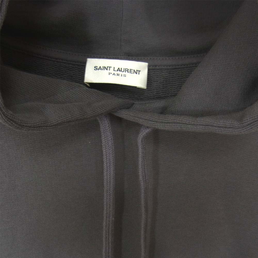 SAINT LAURENT サンローラン 597199 YBQQ2 1478 MALIBU プルオーバースウェット パーカー ダークグレー系 XL【美品】【中古】