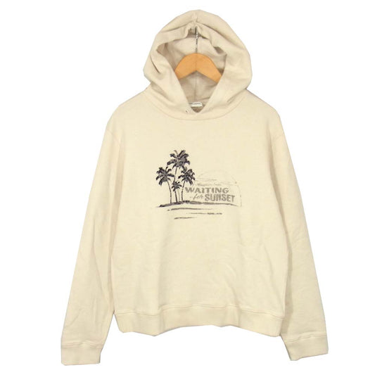 SAINT LAURENT サンローラン 18SS 503307 YB20G SUNSET プルオーバースウェット パーカー オフホワイト系【美品】【中古】