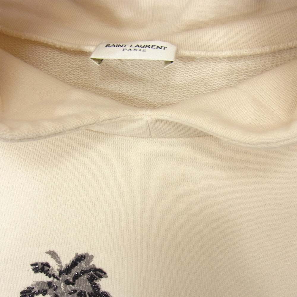 SAINT LAURENT サンローラン 18SS 503307 YB20G SUNSET プルオーバースウェット パーカー オフホワイト系【美品】【中古】