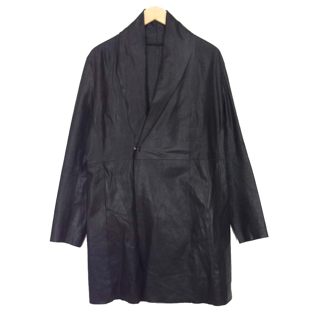 バックラッシュ 1743-10 INDIAN GOAT DOUBLEFACE CARDIGAN COAT インディアン ゴートレザー ダブルフェイス カーディガン コート ブラック系 L【極上美品】【中古】
