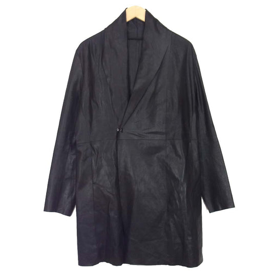バックラッシュ 1743-10 INDIAN GOAT DOUBLEFACE CARDIGAN COAT インディアン ゴートレザー ダブルフェイス カーディガン コート ブラック系 L【極上美品】【中古】