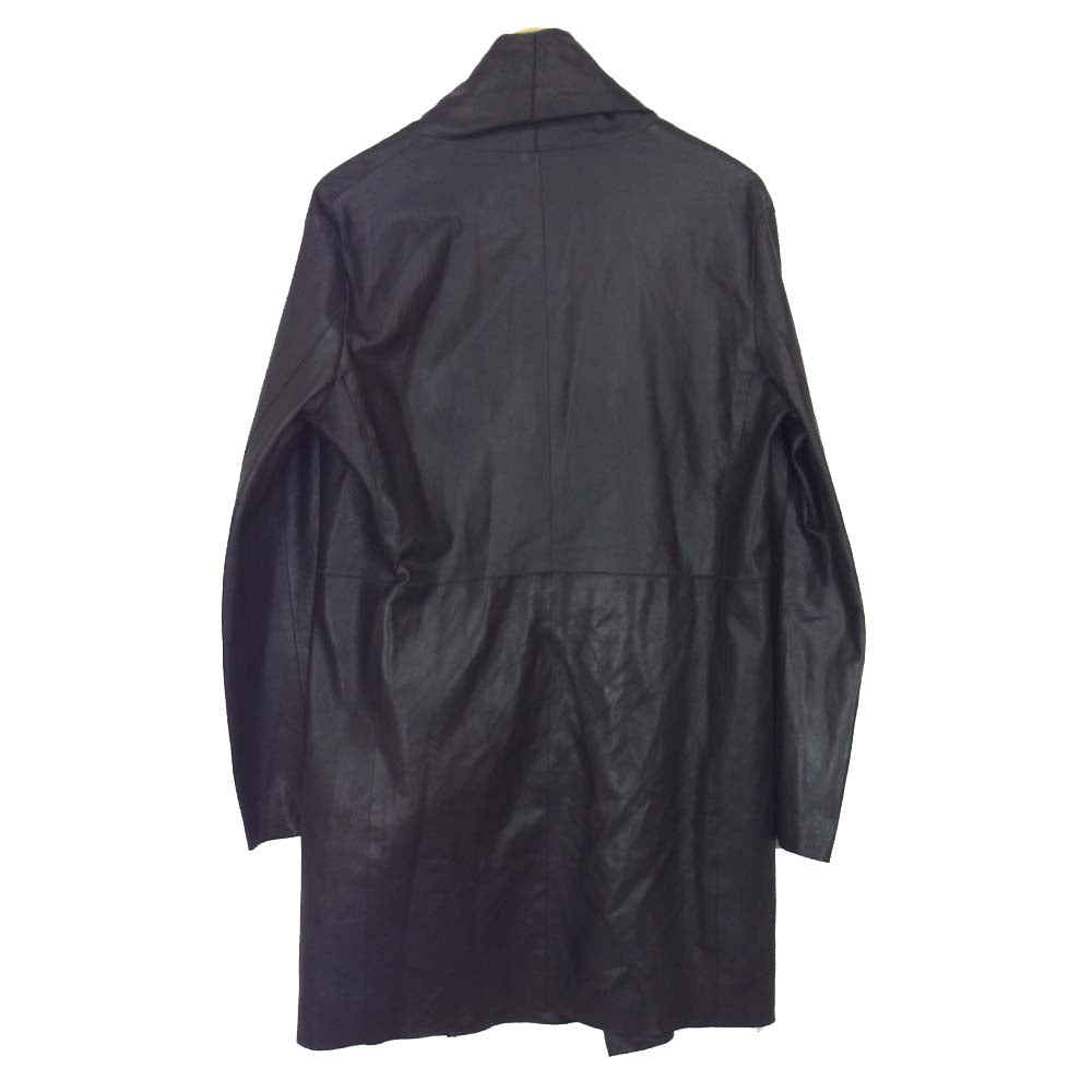 バックラッシュ 1743-10 INDIAN GOAT DOUBLEFACE CARDIGAN COAT インディアン ゴートレザー ダブルフェイス カーディガン コート ブラック系 L【極上美品】【中古】