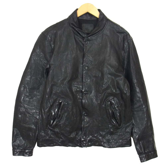 バックラッシュ 1842-05 フレンチショルダー ショールカラー レザージャケット ブラック系 XXL【美品】【中古】