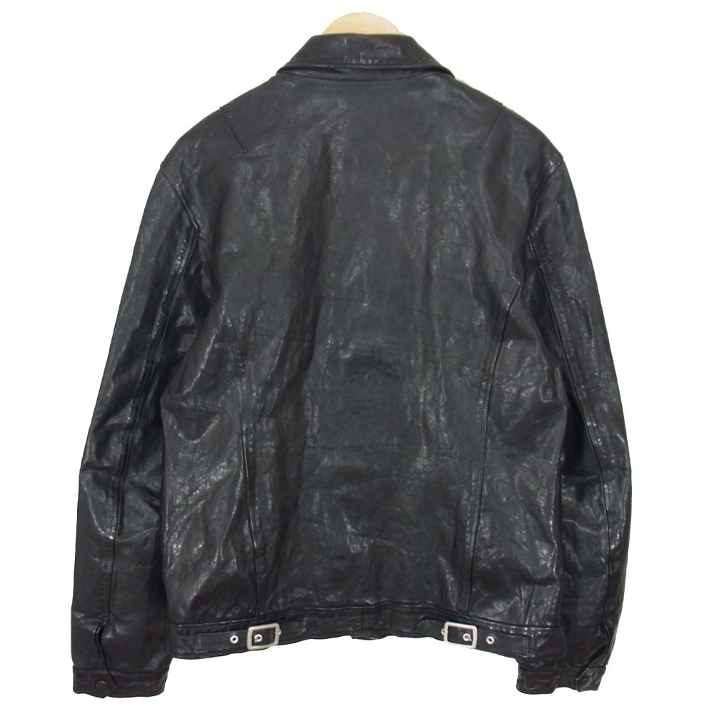 バックラッシュ 1842-05 フレンチショルダー ショールカラー レザージャケット ブラック系 XXL【美品】【中古】