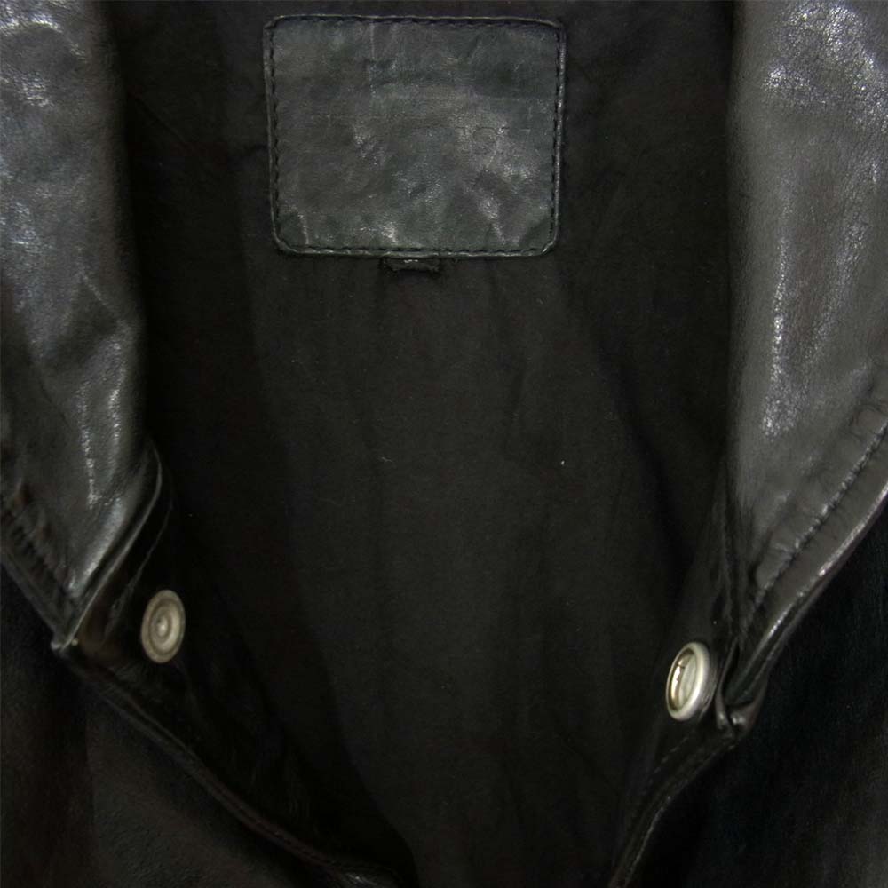 バックラッシュ 1842-05 フレンチショルダー ショールカラー レザージャケット ブラック系 XXL【美品】【中古】