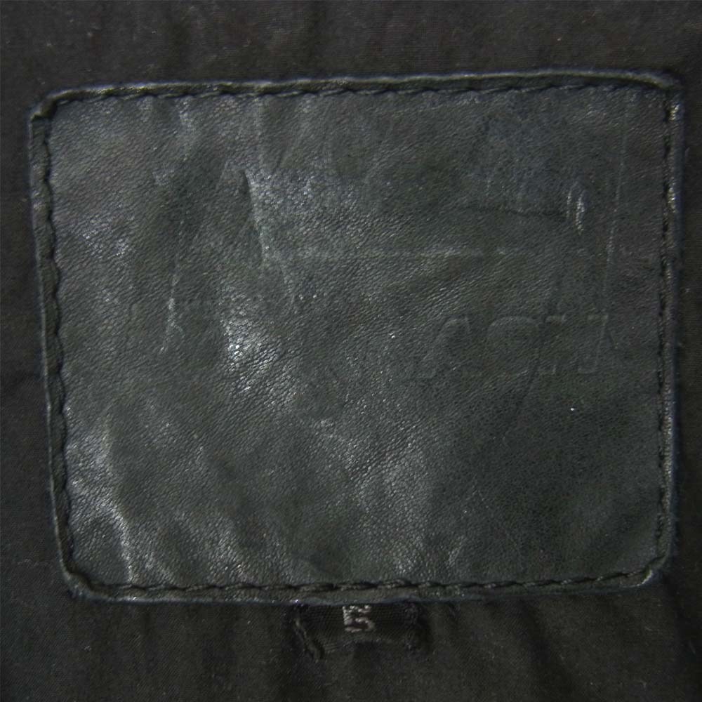 バックラッシュ 1842-05 フレンチショルダー ショールカラー レザージャケット ブラック系 XXL【美品】【中古】