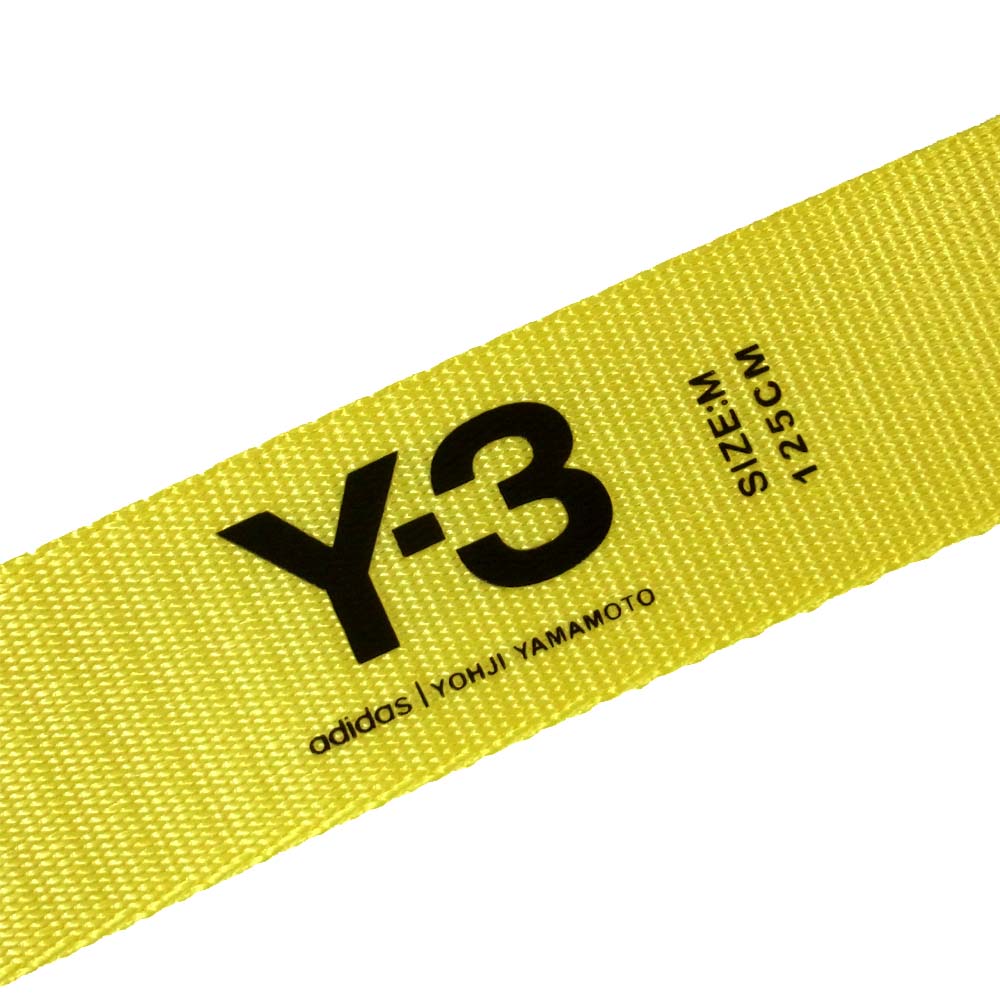Yohji Yamamoto ヨウジヤマモト Y-3 ワイスリー DQ0645 LOGO BELT ロゴ ベルト イエロー系 M【極上美品】【中古】