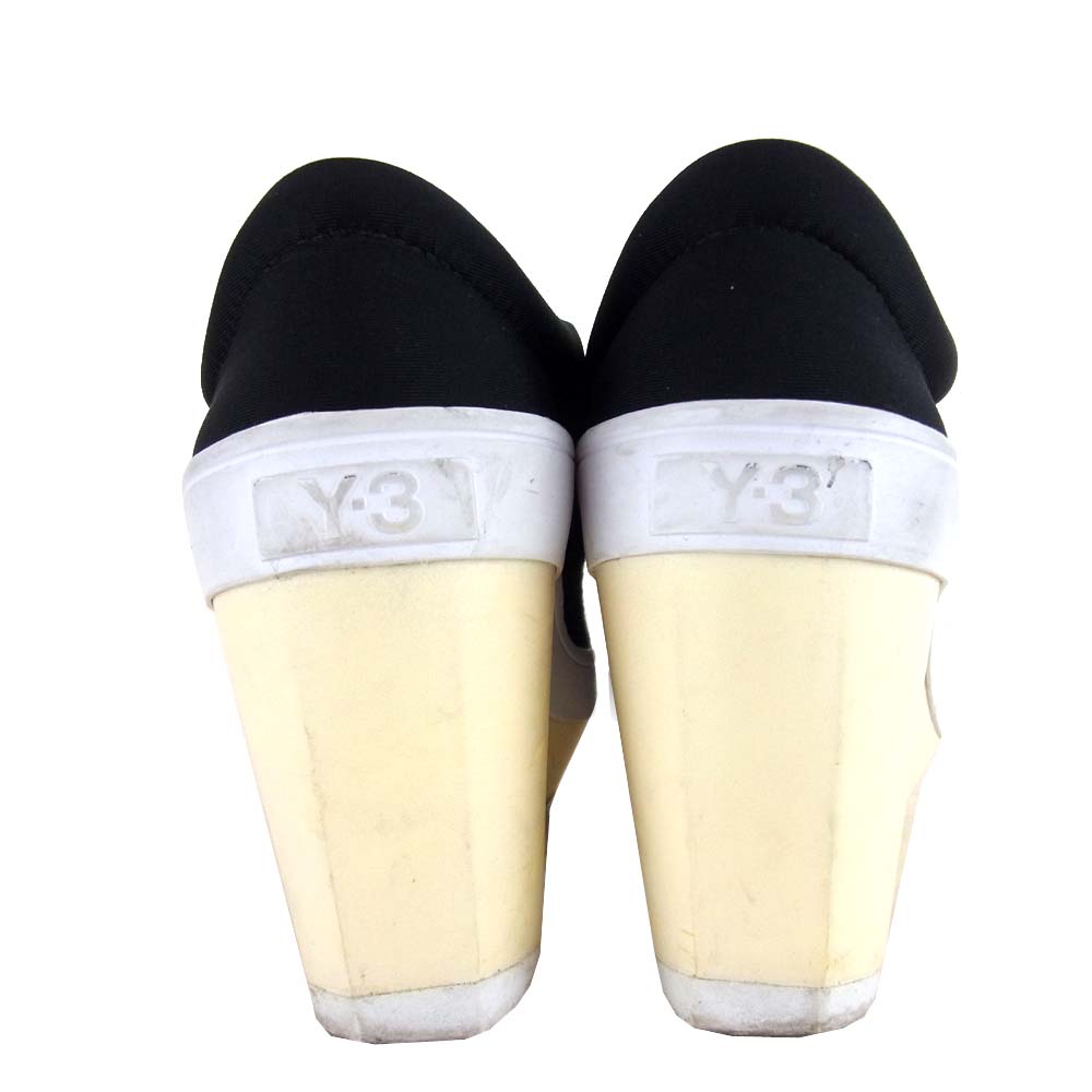 Yohji Yamamoto ヨウジヤマモト Y-3 ワイスリー B26350 SPORT CLOG ヒール スリッポン スニーカー ブラック系 23.5cm【中古】