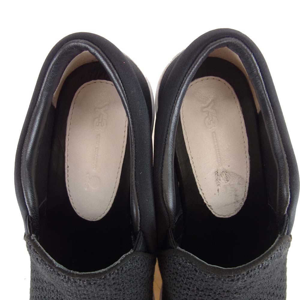 Yohji Yamamoto ヨウジヤマモト Y-3 ワイスリー B26350 SPORT CLOG ヒール スリッポン スニーカー ブラック系 23.5cm【中古】
