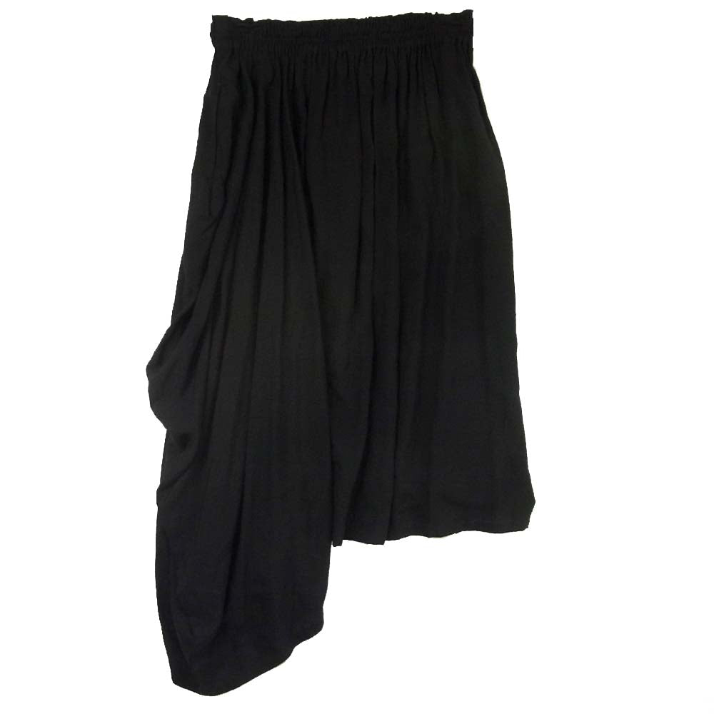 Yohji Yamamoto ヨウジヤマモト Y's ワイズ YD-S14-200 アシンメトリー テンセル スカート ブラック系 2【美品】【中古】