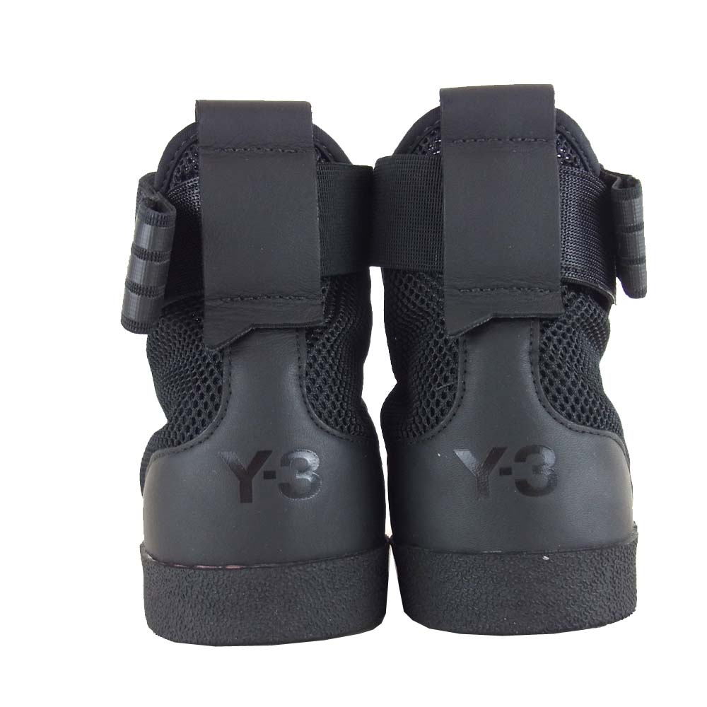 Yohji Yamamoto ヨウジヤマモト Y-3 ワイスリー B7853 LOOP COURT HI ハイカット スニーカー ブラック系 23.5cm【美品】【中古】