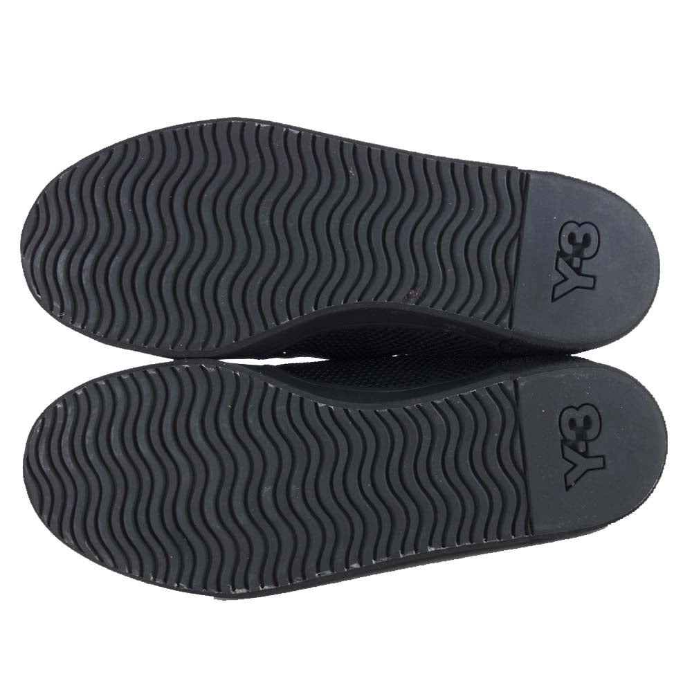 Yohji Yamamoto ヨウジヤマモト Y-3 ワイスリー B7853 LOOP COURT HI ハイカット スニーカー ブラック系 23.5cm【美品】【中古】