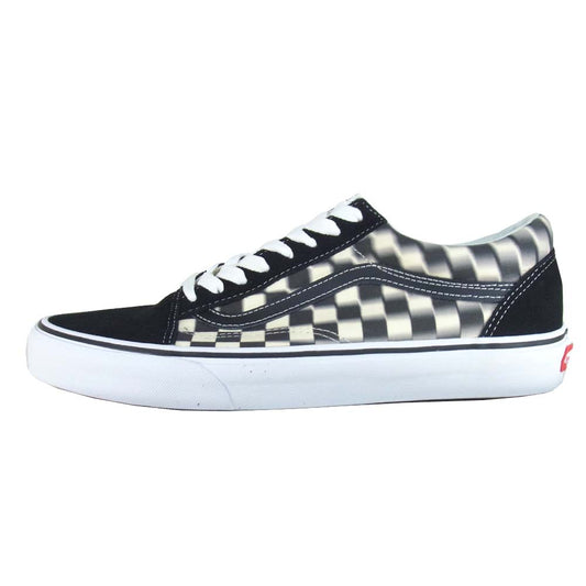 VANS バンズ VN0A38G1VJM  OLD SCHOOL ブラー チェック ローカット オールドスクール スニーカー BLK/WHT US9【極上美品】【中古】
