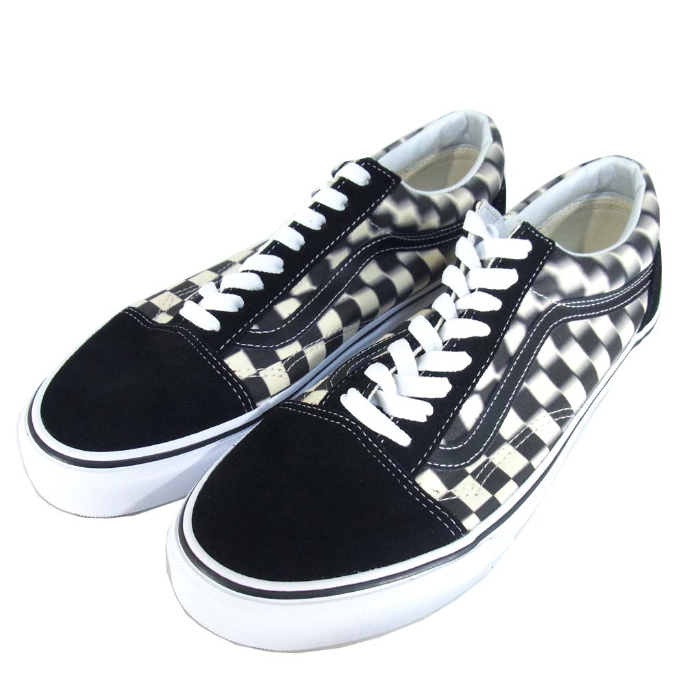 VANS バンズ VN0A38G1VJM  OLD SCHOOL ブラー チェック ローカット オールドスクール スニーカー BLK/WHT US9【極上美品】【中古】