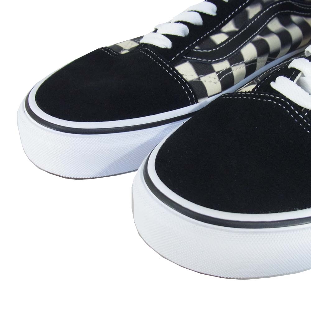 VANS バンズ VN0A38G1VJM  OLD SCHOOL ブラー チェック ローカット オールドスクール スニーカー BLK/WHT US9【極上美品】【中古】