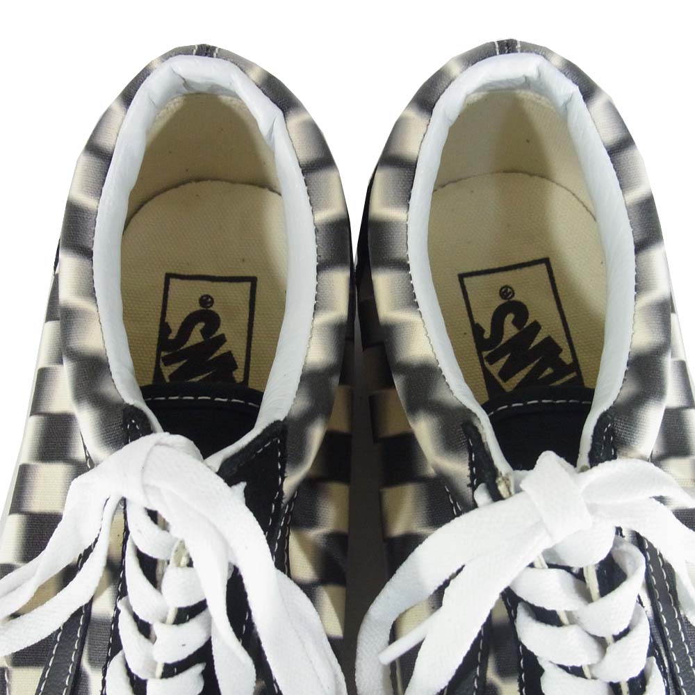 VANS バンズ VN0A38G1VJM  OLD SCHOOL ブラー チェック ローカット オールドスクール スニーカー BLK/WHT US9【極上美品】【中古】