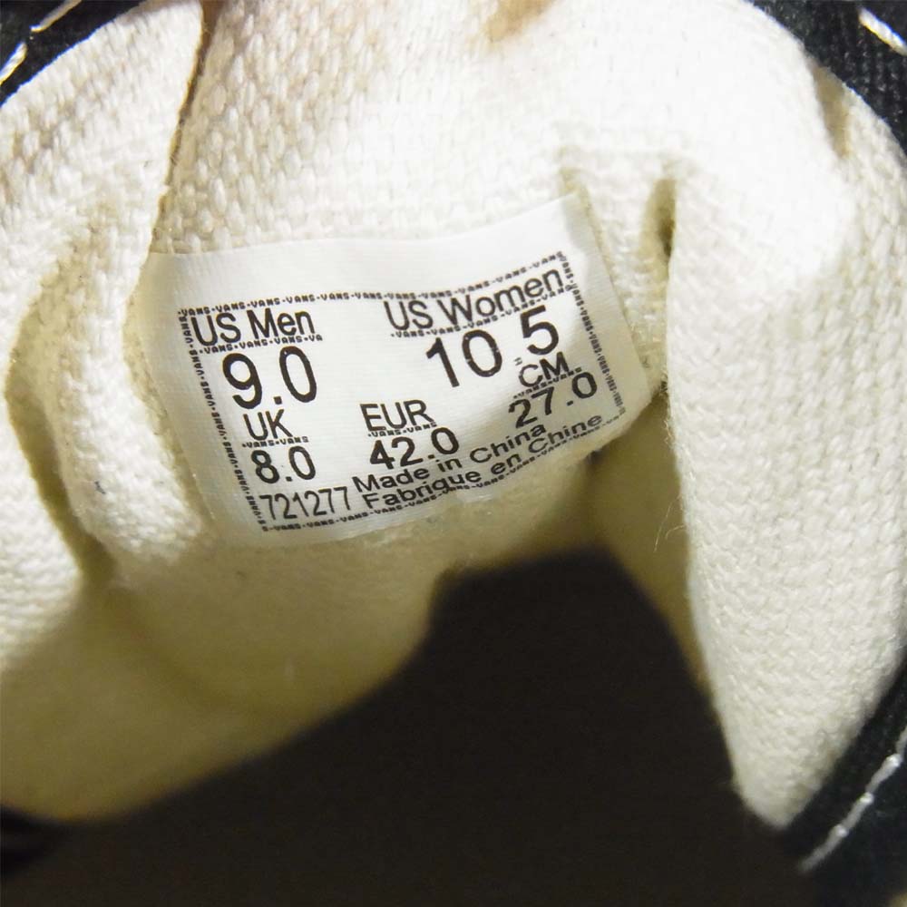 VANS バンズ VN0A38G1VJM  OLD SCHOOL ブラー チェック ローカット オールドスクール スニーカー BLK/WHT US9【極上美品】【中古】