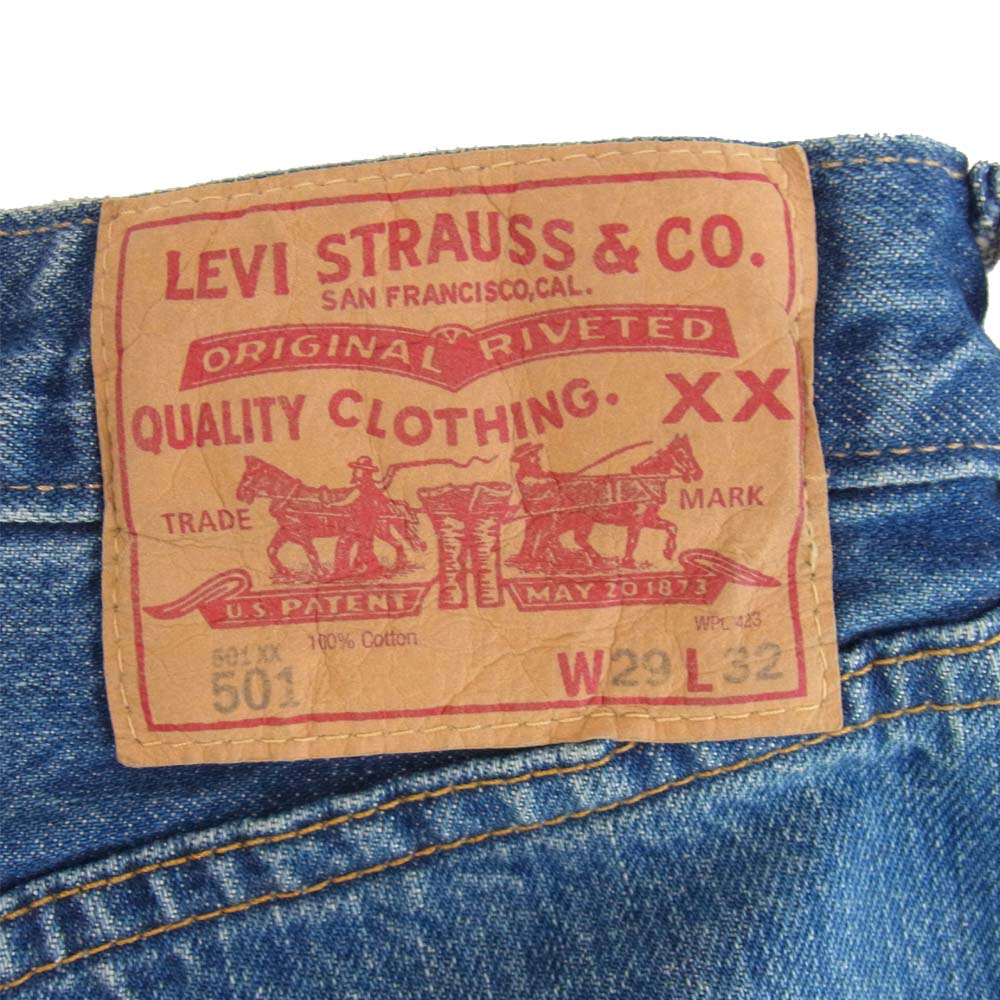 Levi's リーバイス 復刻 501 XX ダブルエックスス トレート デニム  インディゴブルー系 29【中古】