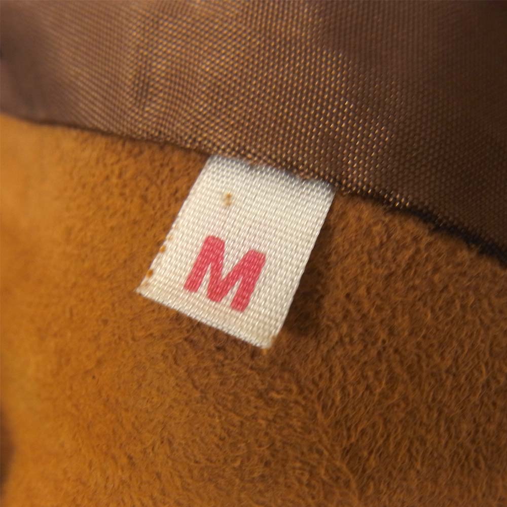 YVES SAINT LAURENT イヴサンローラン ファー付き スエードレザー コート ブラウン系 M【中古】