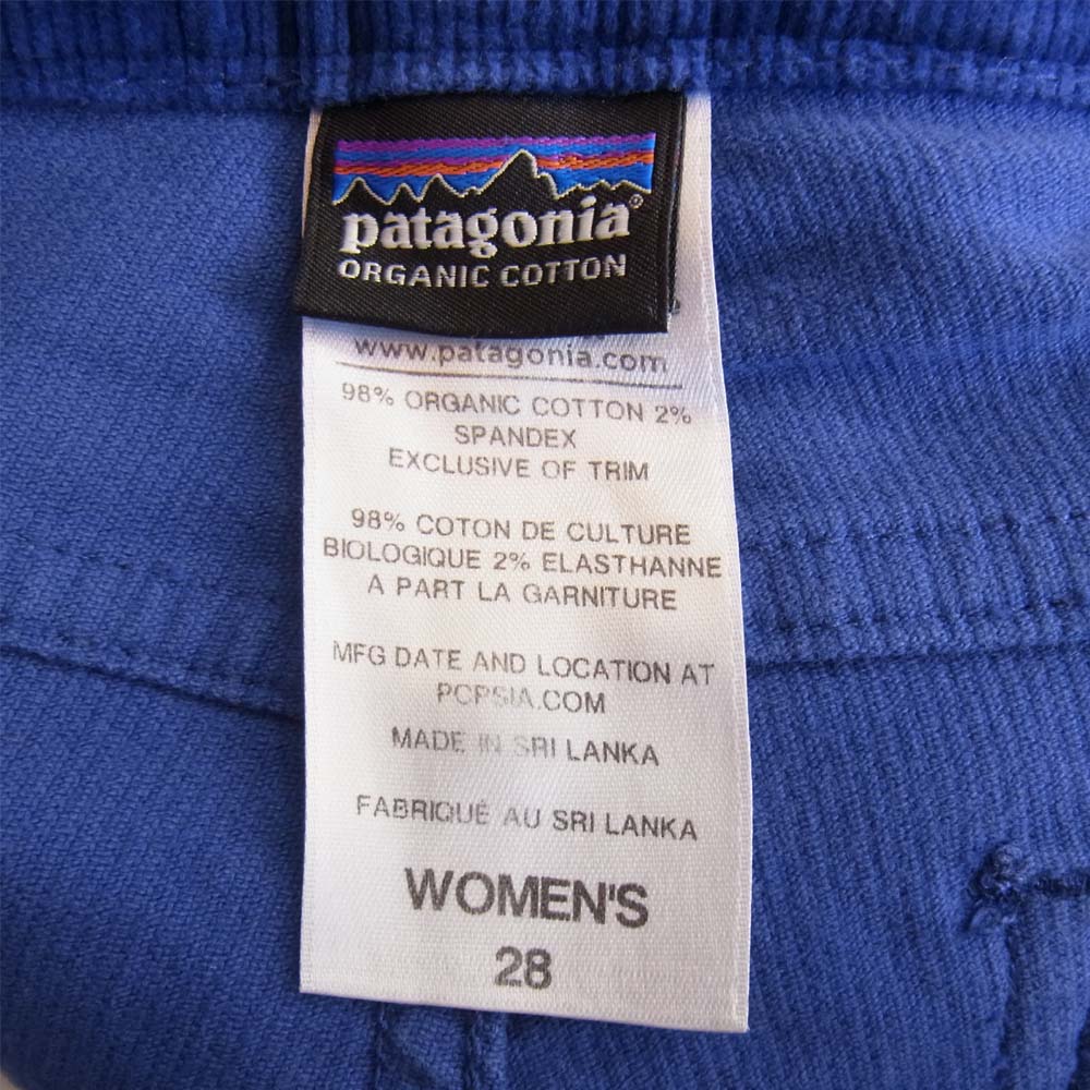 patagonia パタゴニア 55060 オーガニックコットン コーデュロイ パンツ　ブルー ブルー系 28【中古】