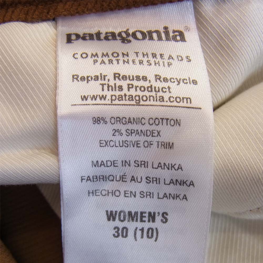 patagonia パタゴニア 55060 オーガニックコットン コーデュロイ パンツ　ブラウン ブラウン系 30【中古】