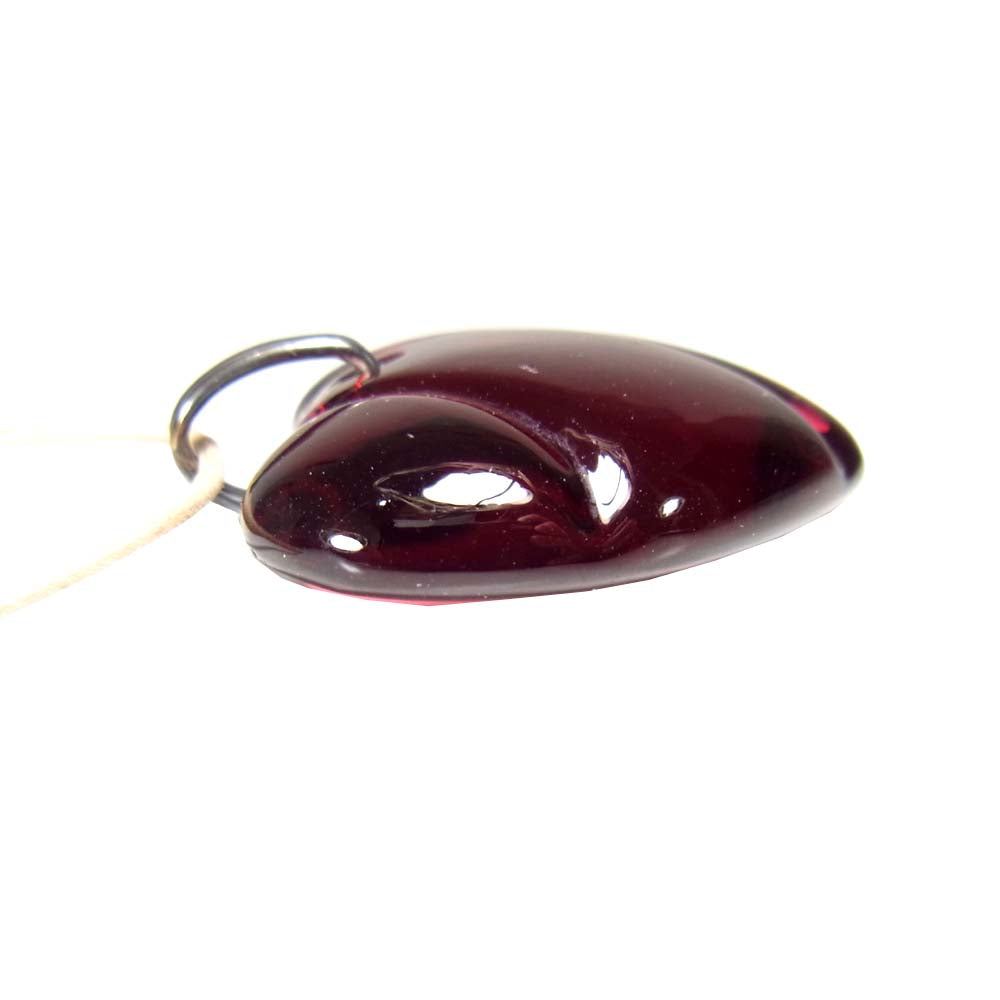 バカラ ハート ペンダント レッド系【中古】