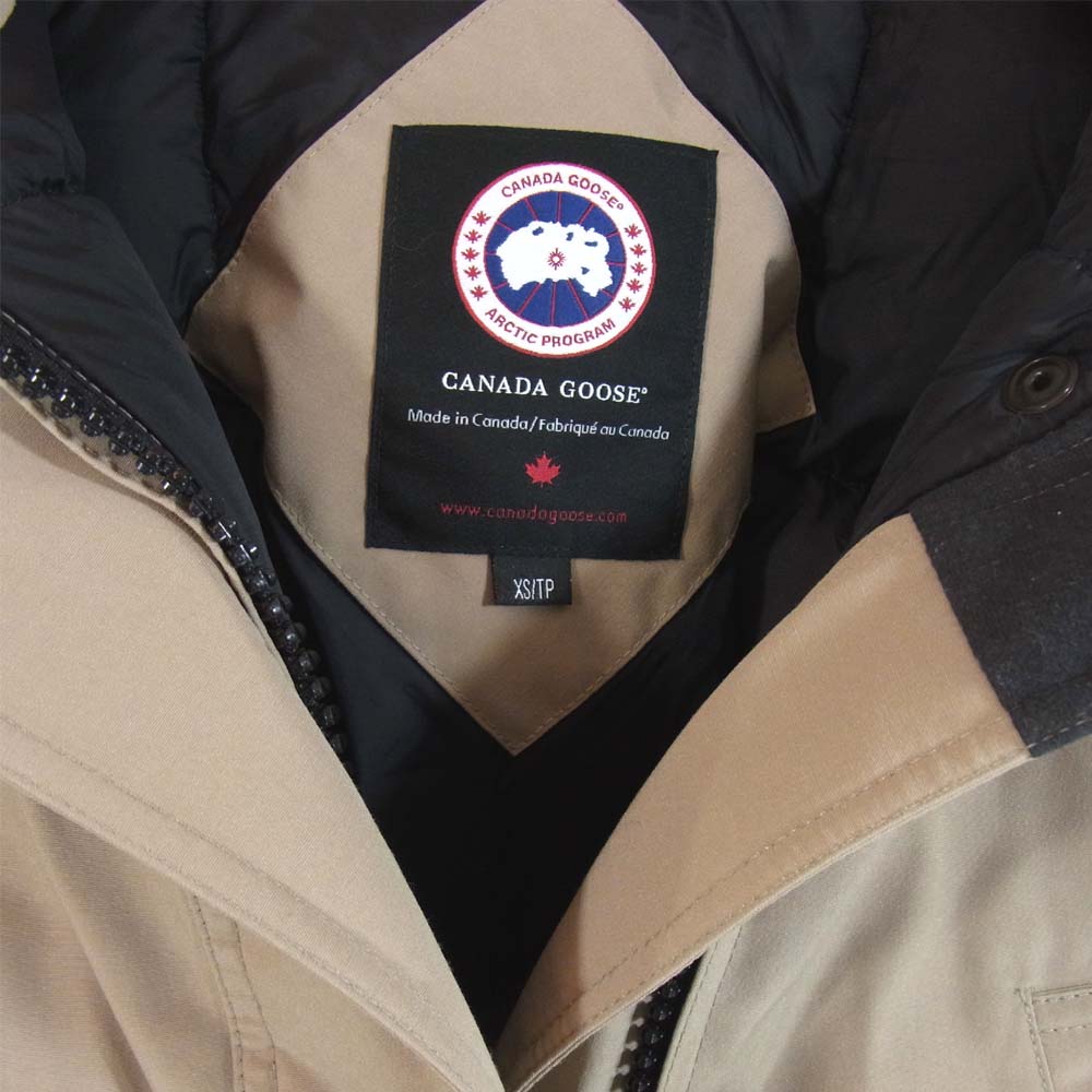 CANADA GOOSE カナダグース 6550L TRILLIUM PARKA トリリウム パーカ ダウン ジャケット ベージュ系【中古】