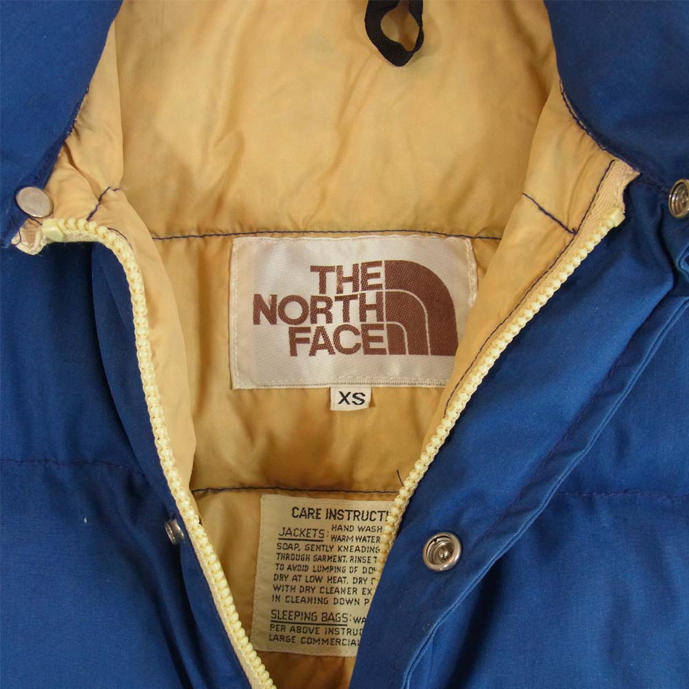 THE NORTH FACE ノースフェイス 茶タグ ダウン ジャケット ネイビー系 XS【中古】