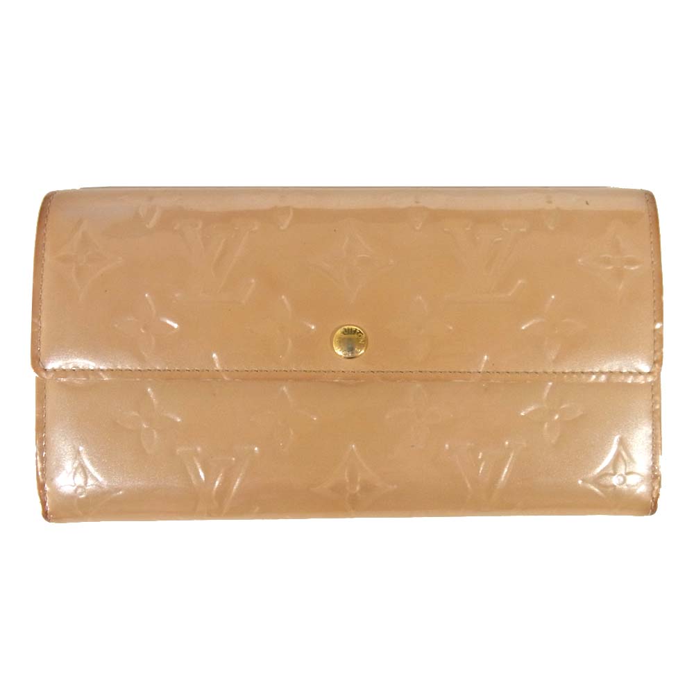 LOUIS VUITTON ルイ・ヴィトン ポルトフォイユ サラ ヴェルニ 長財布 ベージュ系【中古】