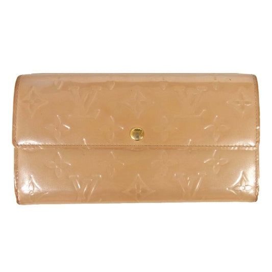 LOUIS VUITTON ルイ・ヴィトン ポルトフォイユ サラ ヴェルニ 長財布 ベージュ系【中古】