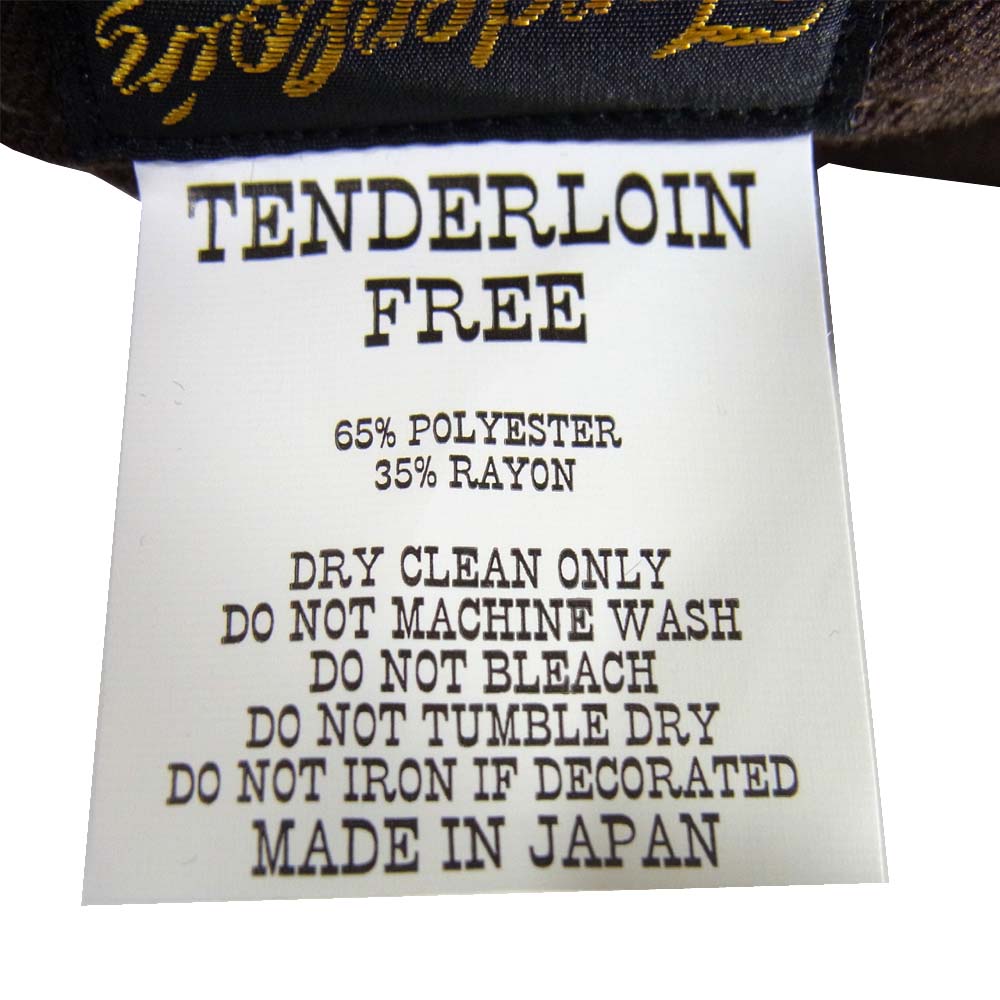 TENDERLOIN テンダーロイン V/J HAT U 日本製 ブラウン系 FREE【美品】【中古】