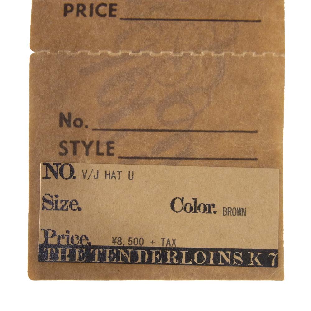 TENDERLOIN テンダーロイン V/J HAT U 日本製 ブラウン系 FREE【美品】【中古】