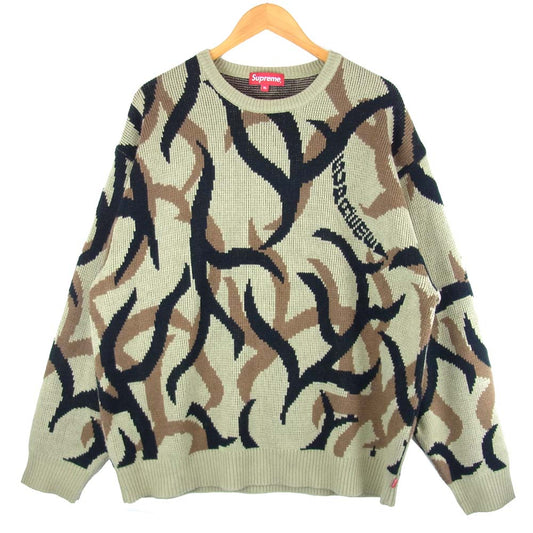 Supreme シュプリーム 19AW Tribal camo Sweater トライバル カモ ニット マルチカラー系 XL【中古】