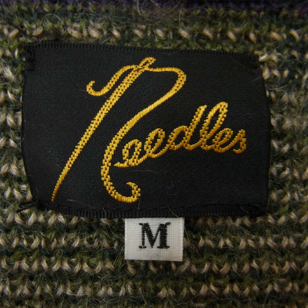 Needles ニードルス アーガイル ニット モヘア カーディガン パープル系 M【美品】【中古】