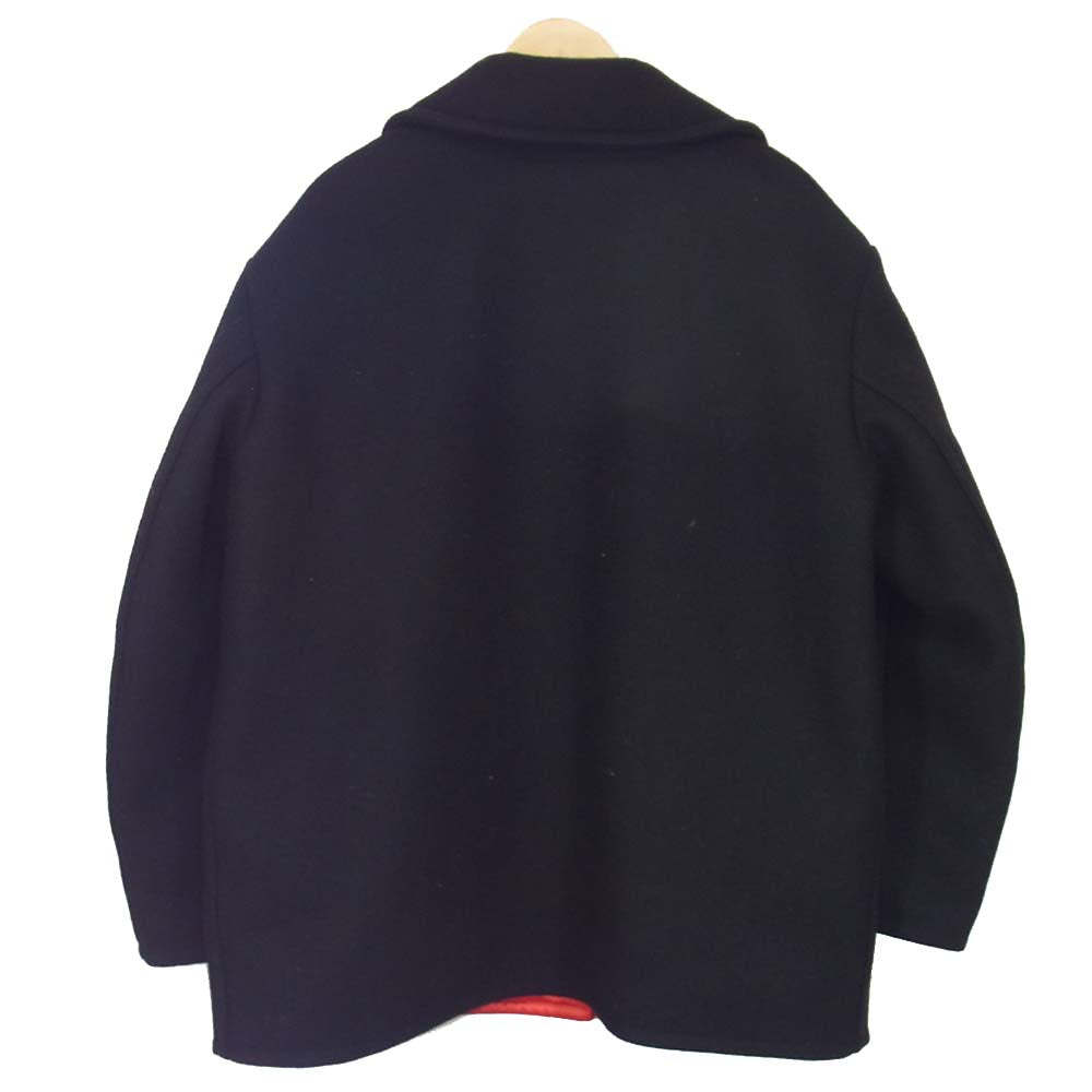 RAF SIMONS ラフシモンズ 18AW 182-642  Short Caban Double Button Coat Black ダブル ボタン ウール ショート コート ブラック系 44【極上美品】【中古】