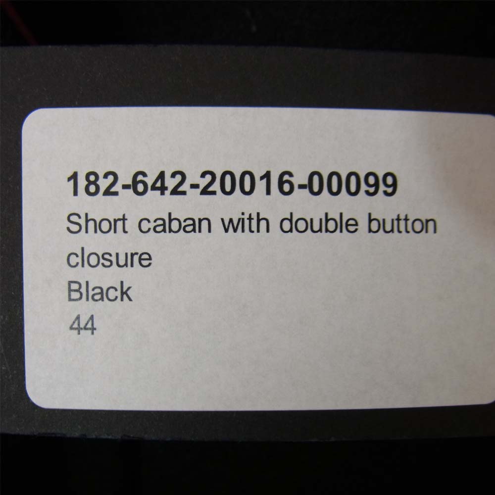RAF SIMONS ラフシモンズ 18AW 182-642  Short Caban Double Button Coat Black ダブル ボタン ウール ショート コート ブラック系 44【極上美品】【中古】