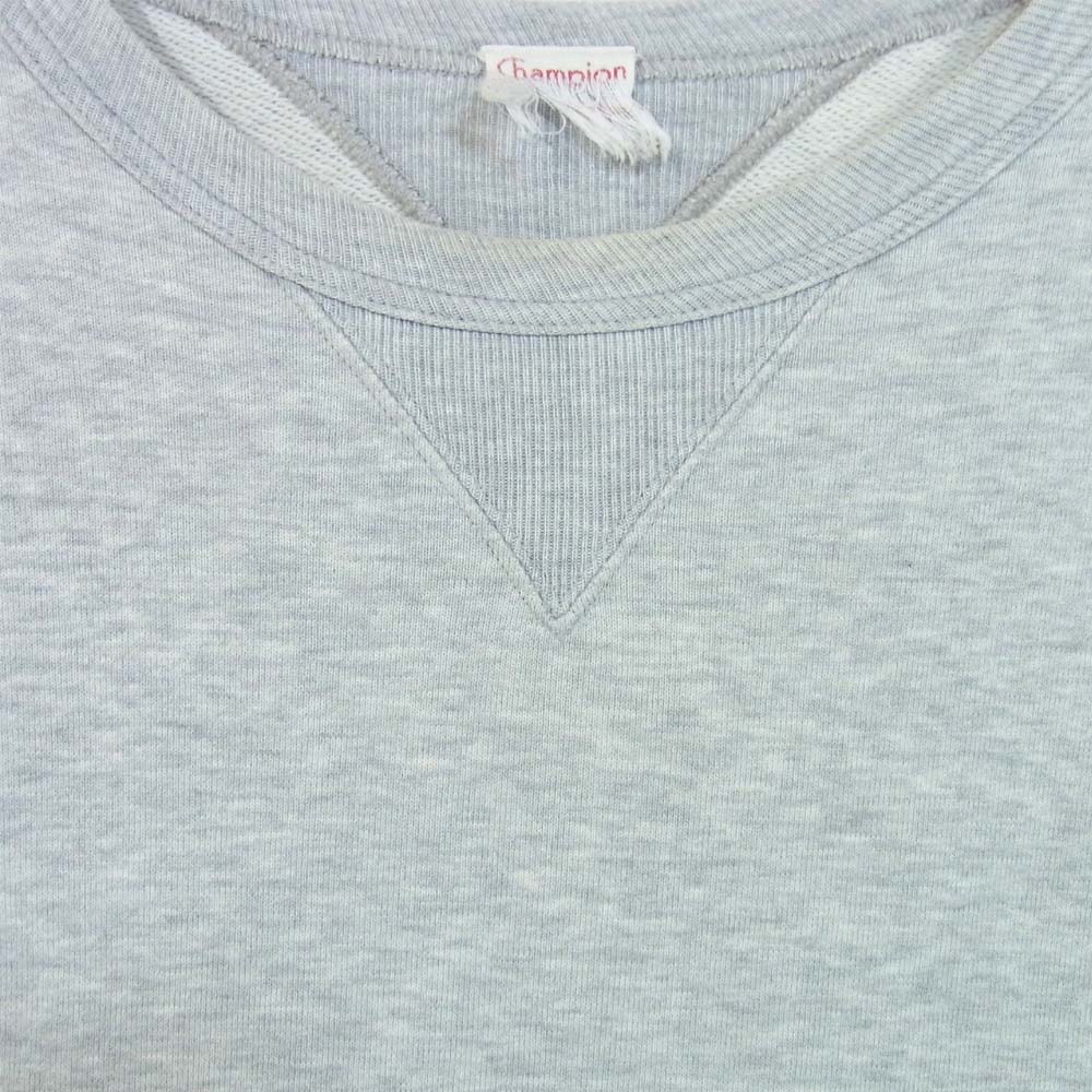 Champion チャンピオン 赤タグ復刻 両V スウェット グレー系 表記無し【中古】